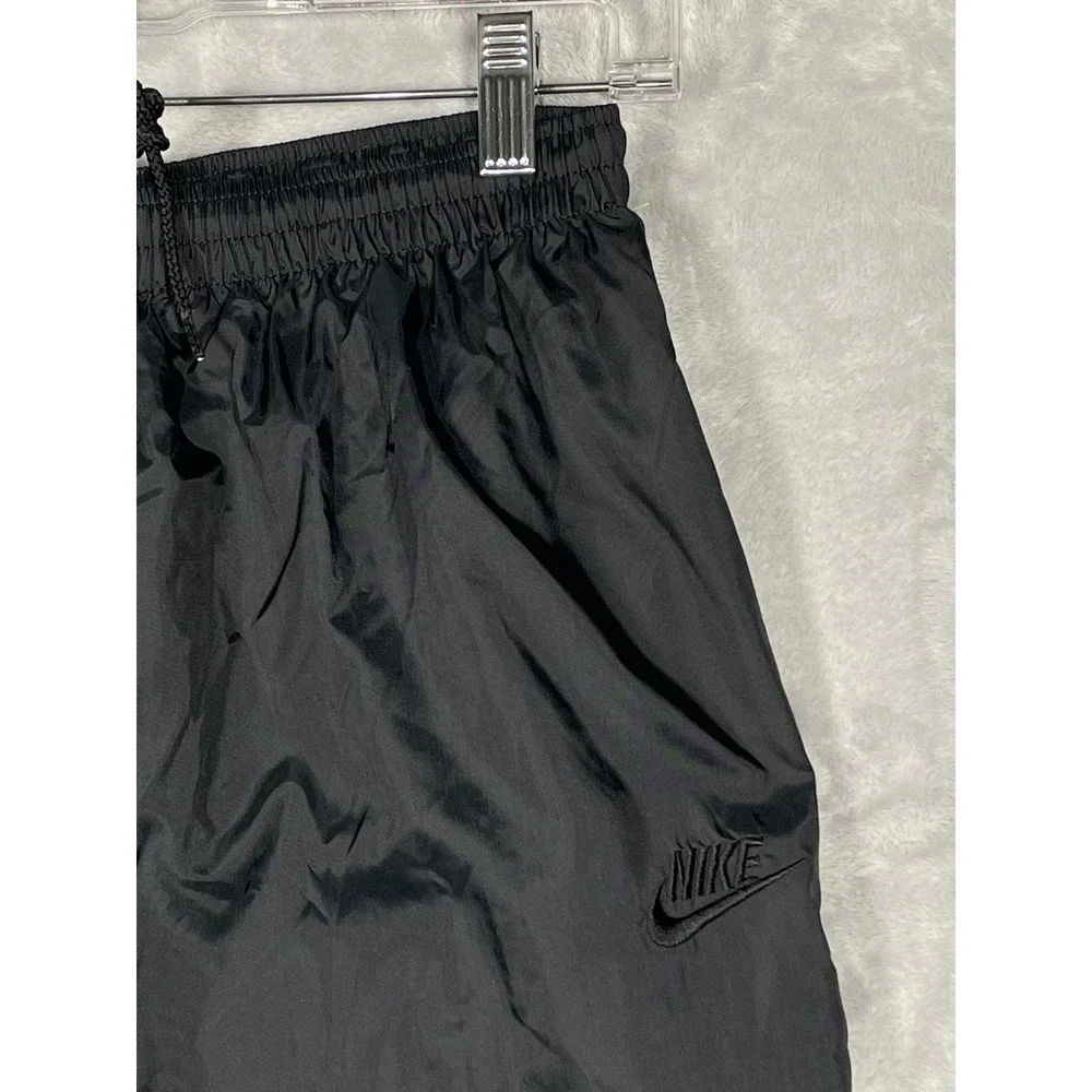 Vintage Nike Windbreaker Pants Mens Large Black Nylon Joggers Track Lined